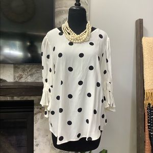 Ann Taylor Polka Dot Blouse - Size M